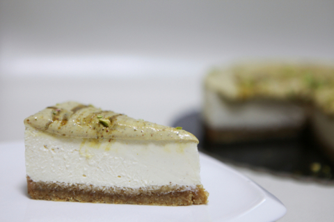 pistáciový cheesecake